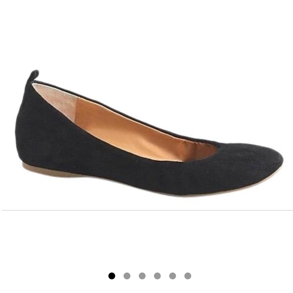 JCrew EUC Black Suede Ballet Flats